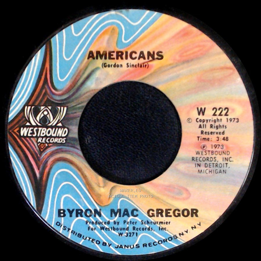 Byron Mac Gregor / The Westbound Strings - Americans / America The Beautiful side A