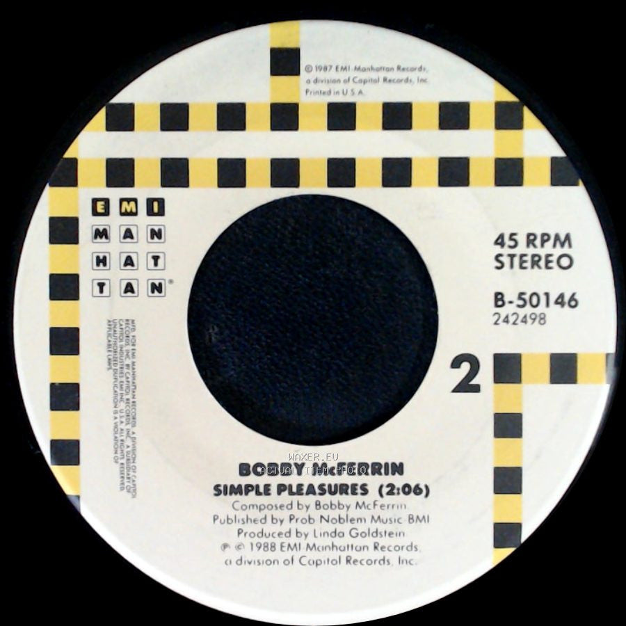 Bobby Mcferrin - Don't Worry Be Happy (Edit) (3:45) / Simple Pleasures side B