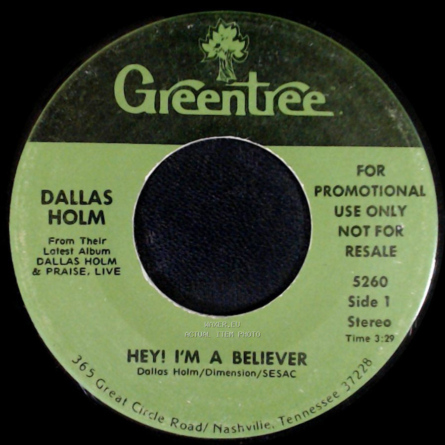 Dallas Holm - Hey! I'm A Believer / Hey! I'm A Believer side A