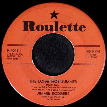Jimmie Rodgers - The Long Hot Summer / Oh-Oh, I'm Falling In Love Again side A