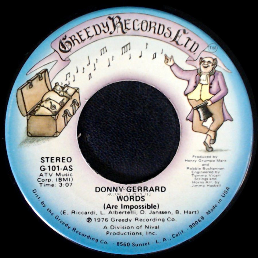 Donny Gerrard - Words (Are Impossible) / Stand Up side A