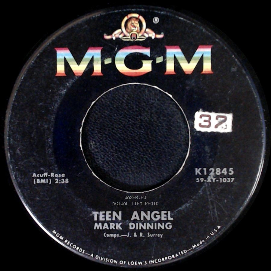 Mark Dinning - Bye Now Baby / Teen Angel side B