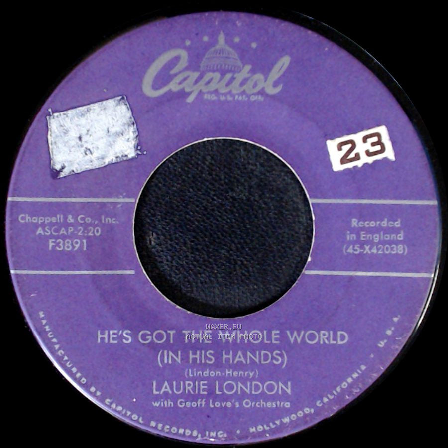 Laurie London - He's Got The Whole World (In His Hands) / Handed Down side A