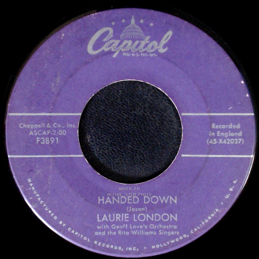 Laurie London - He's Got The Whole World (In His Hands) / Handed Down side B