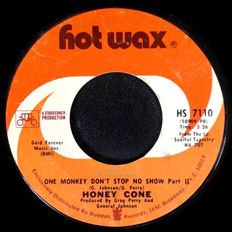 Honey Cone - One Monkey Don’T Stop No Show Part Ii / One Monkey Don't Stop No Show Part I side A
