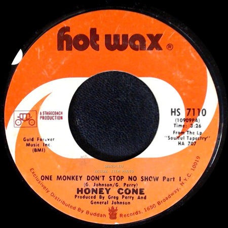 Honey Cone - One Monkey Don’T Stop No Show Part Ii / One Monkey Don't Stop No Show Part I side B