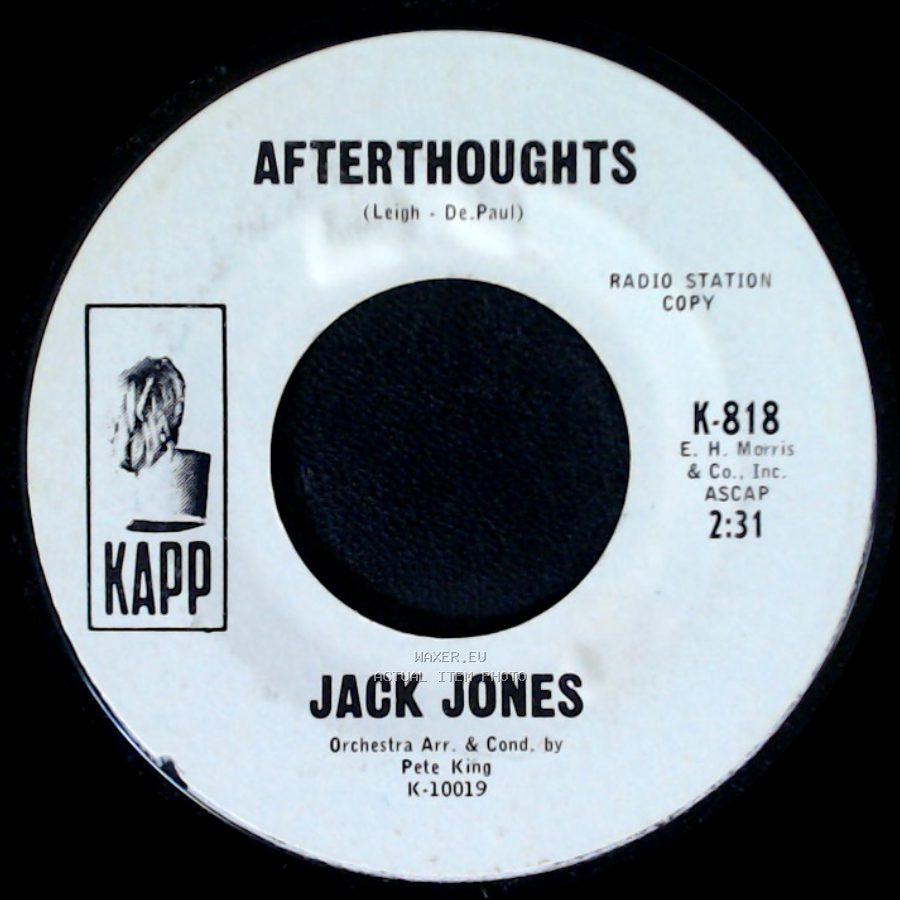 Jack Jones - Afterthoughts / I'm Indestructible side A