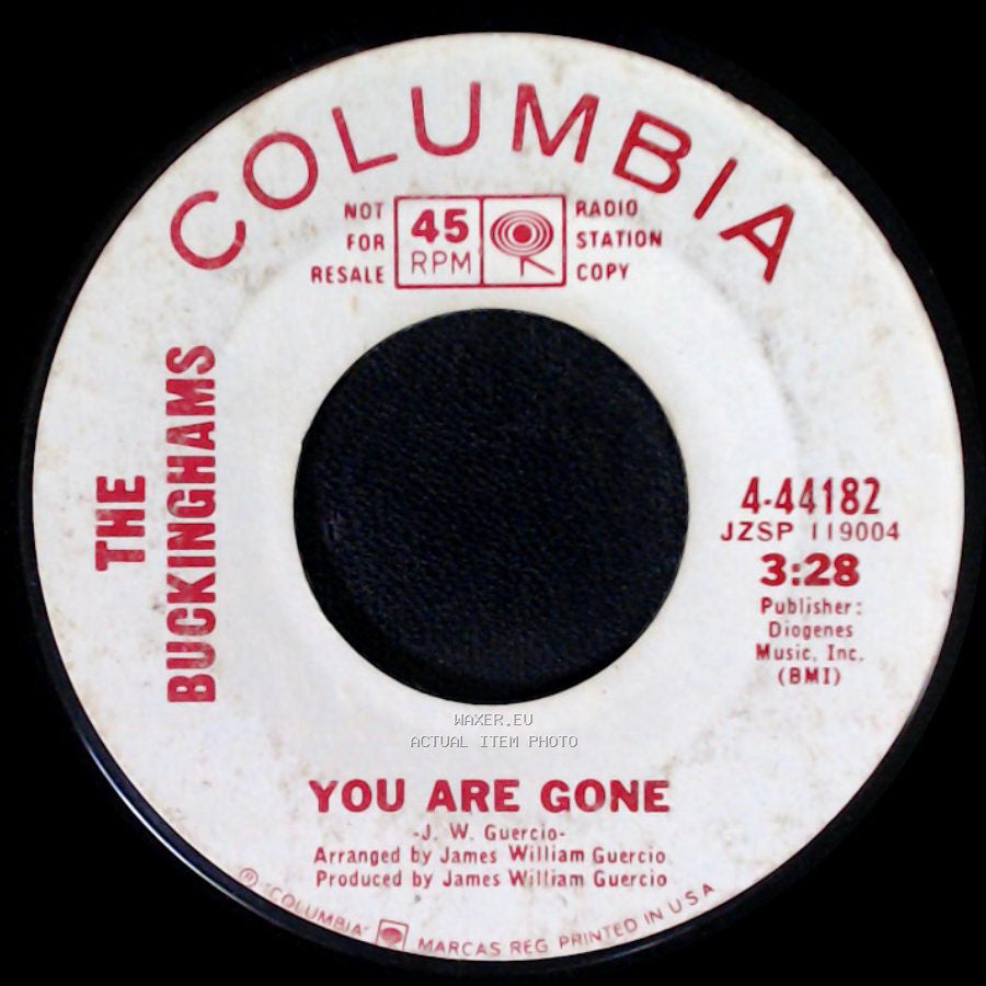 The Buckinghams - You Are Gone / Mercy, Mercy, Mercy side A