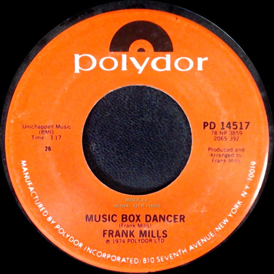 Frank Mills - The Poet And I / Music Box Dancer side B