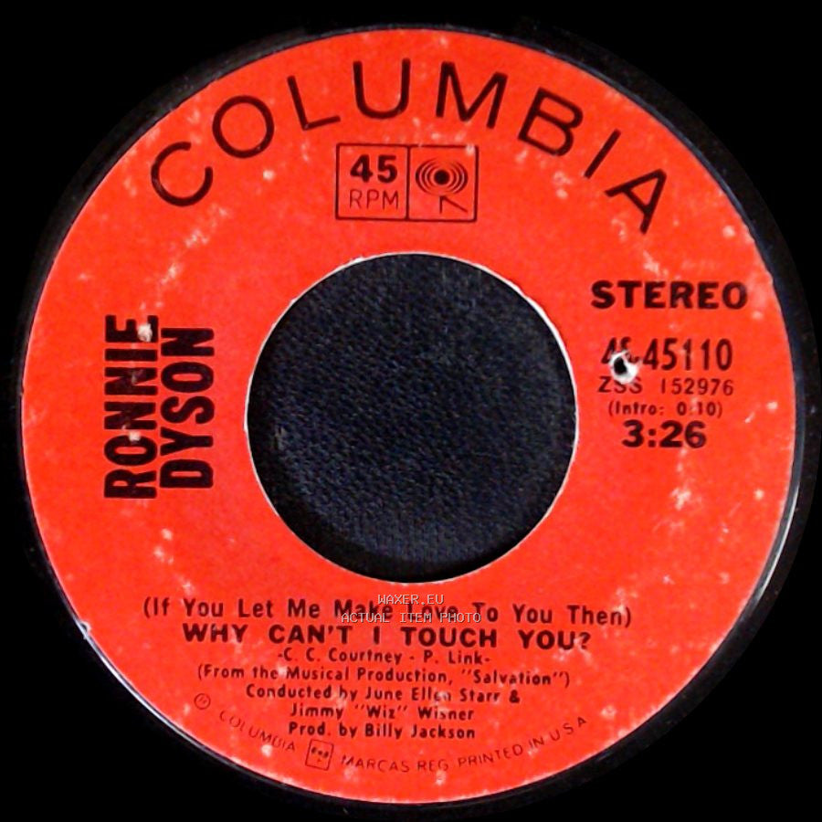 Ronnie Dyson - Girl Don't Come / Why Can't I Touch You? side B