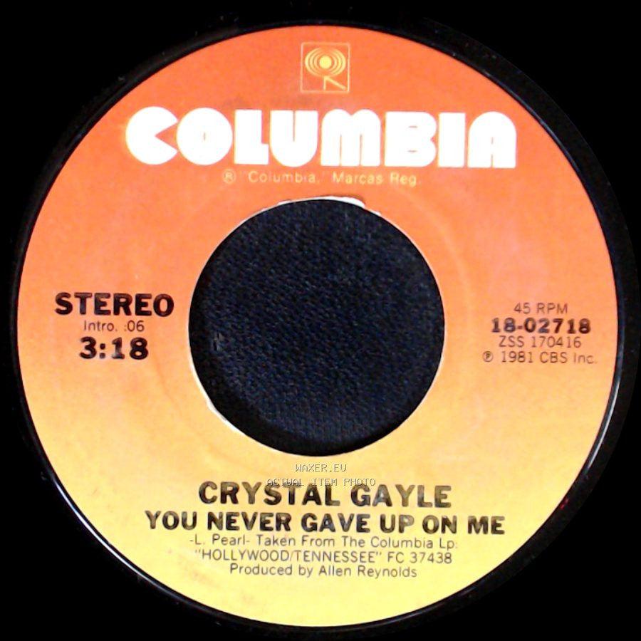 Crystal Gayle - You Never Gave Up On Me / Tennessee side A