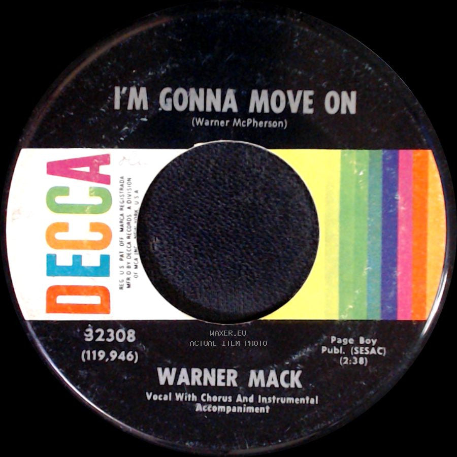 Warner Mack - Tell Me To Go (Tell Me To Stay) / I'm Gonna Move On side B