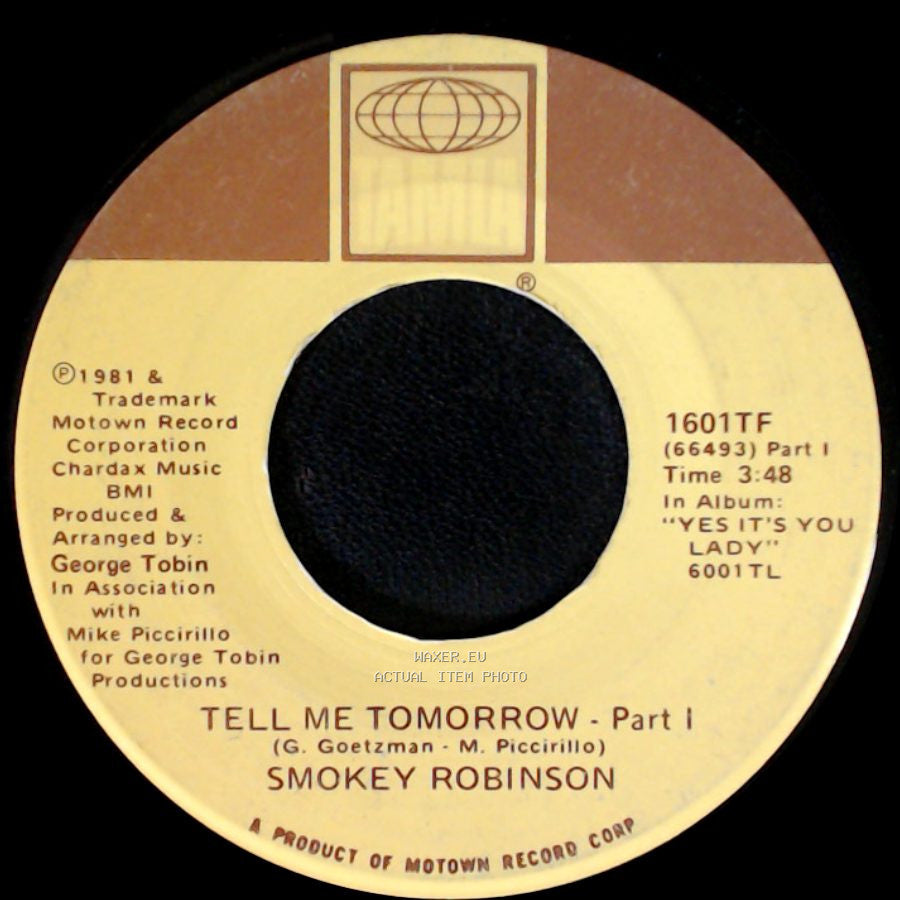 Smokey Robinson - Tell Me Tomorrow - Part I / Tell Me Tomorrow - Part Ii side A