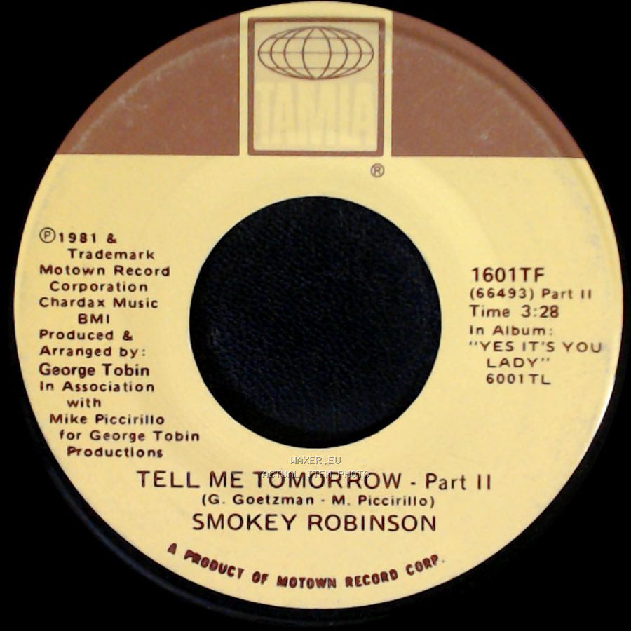 Smokey Robinson - Tell Me Tomorrow - Part I / Tell Me Tomorrow - Part Ii side B