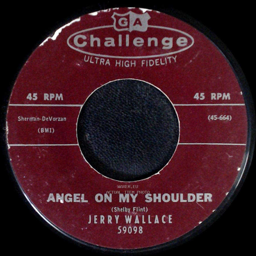 Jerry Wallace - There She Goes / Angel On My Shoulder side B