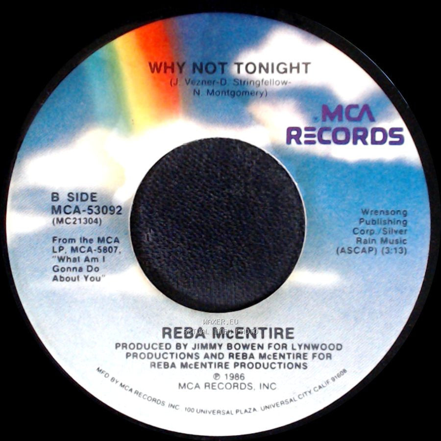 Reba Mcentire - One Promise Too Late / Why Not Tonight side B
