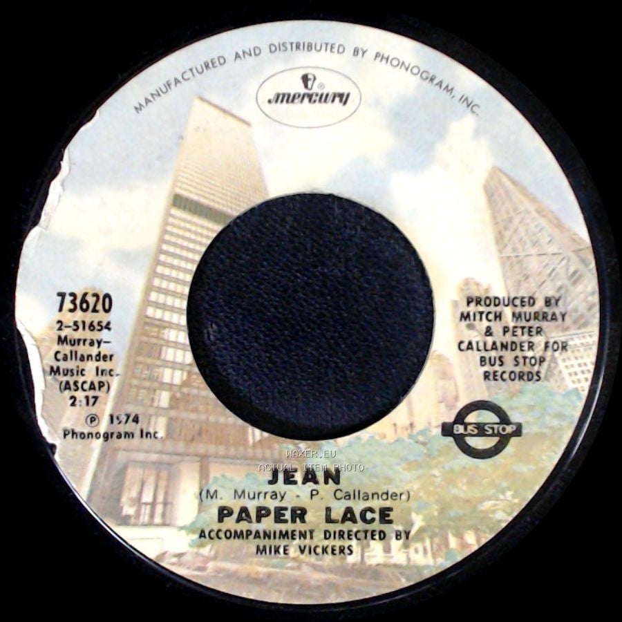 Paper Lace - The Black-Eyed Boys / Jean side B