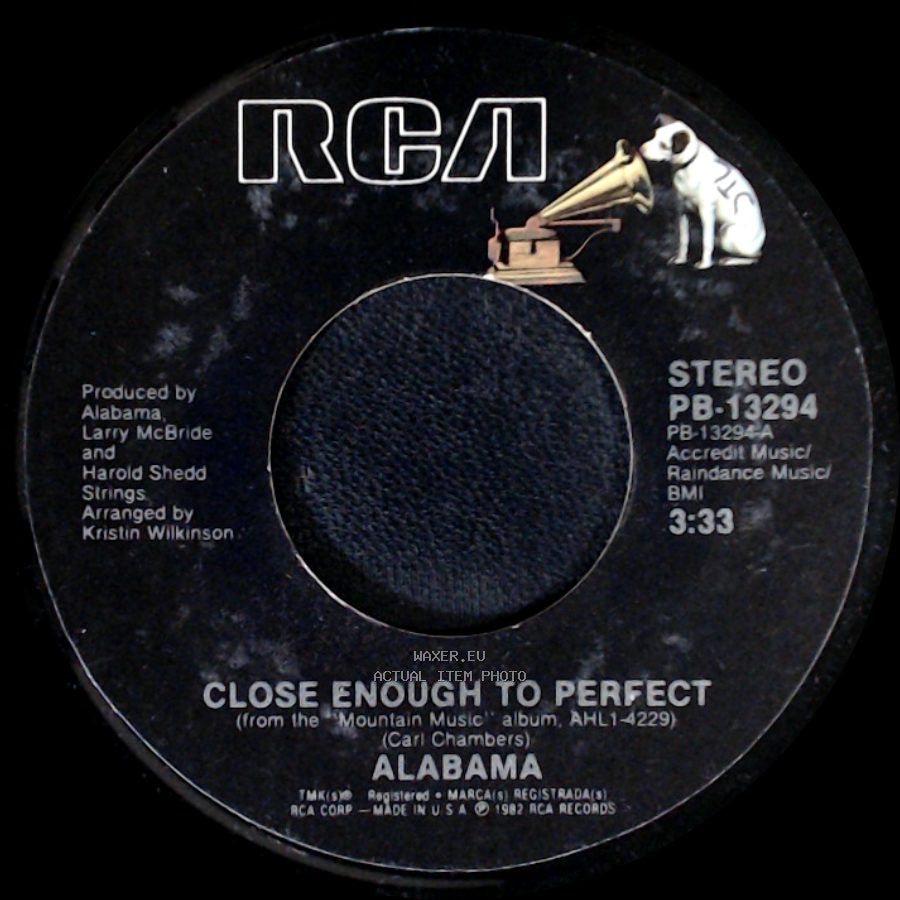 Alabama - Fantasy / Close Enough To Perfect side B