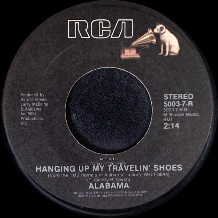 Alabama - Touch Me When We're Dancing / Hanging Up My Travelin’ Shoes side B