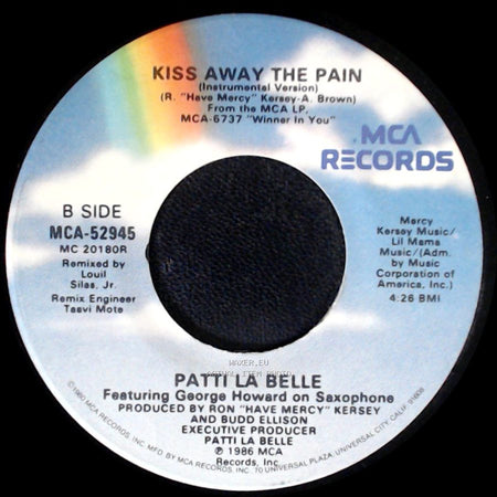 Patti La Belle / Patti Labelle - Kiss Away The Pain / Kiss Away The Pain (Instrumental Version) side B