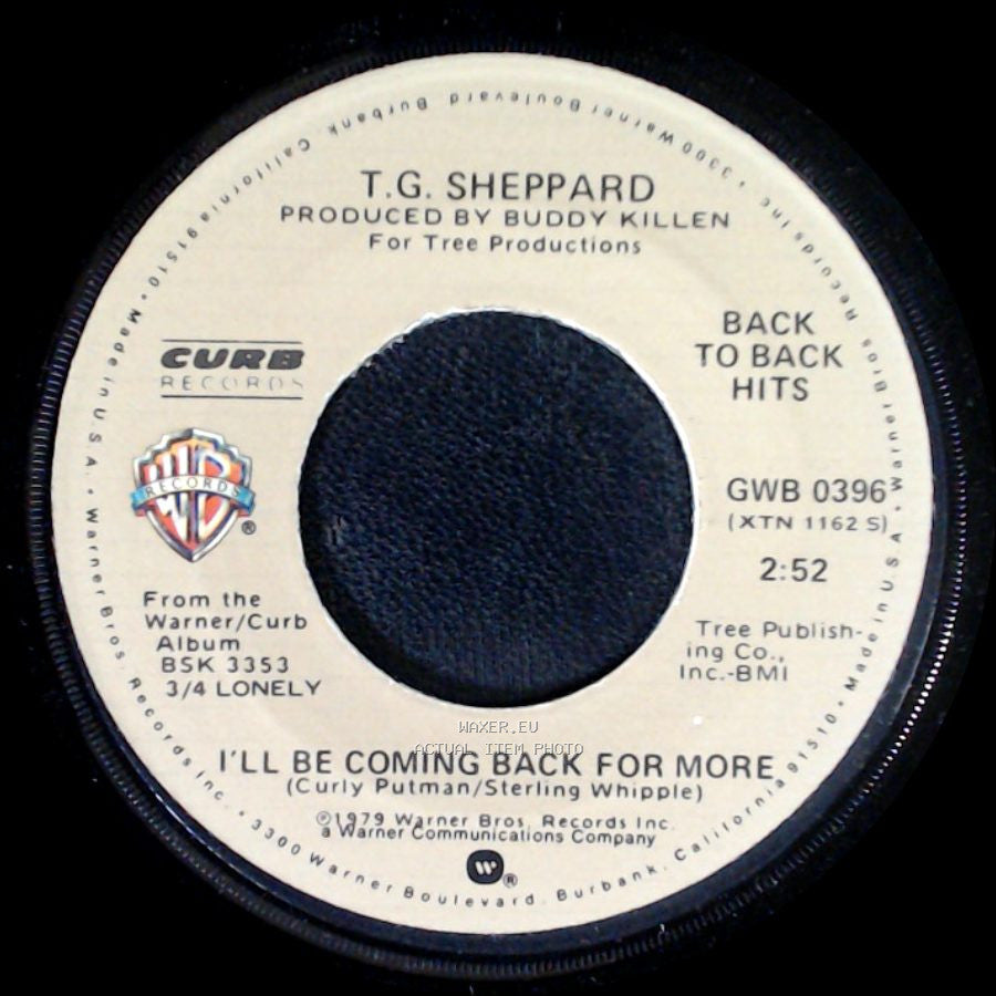 T.G. Sheppard - I'll Be Coming Back For More / Last Cheater's Waltz side A