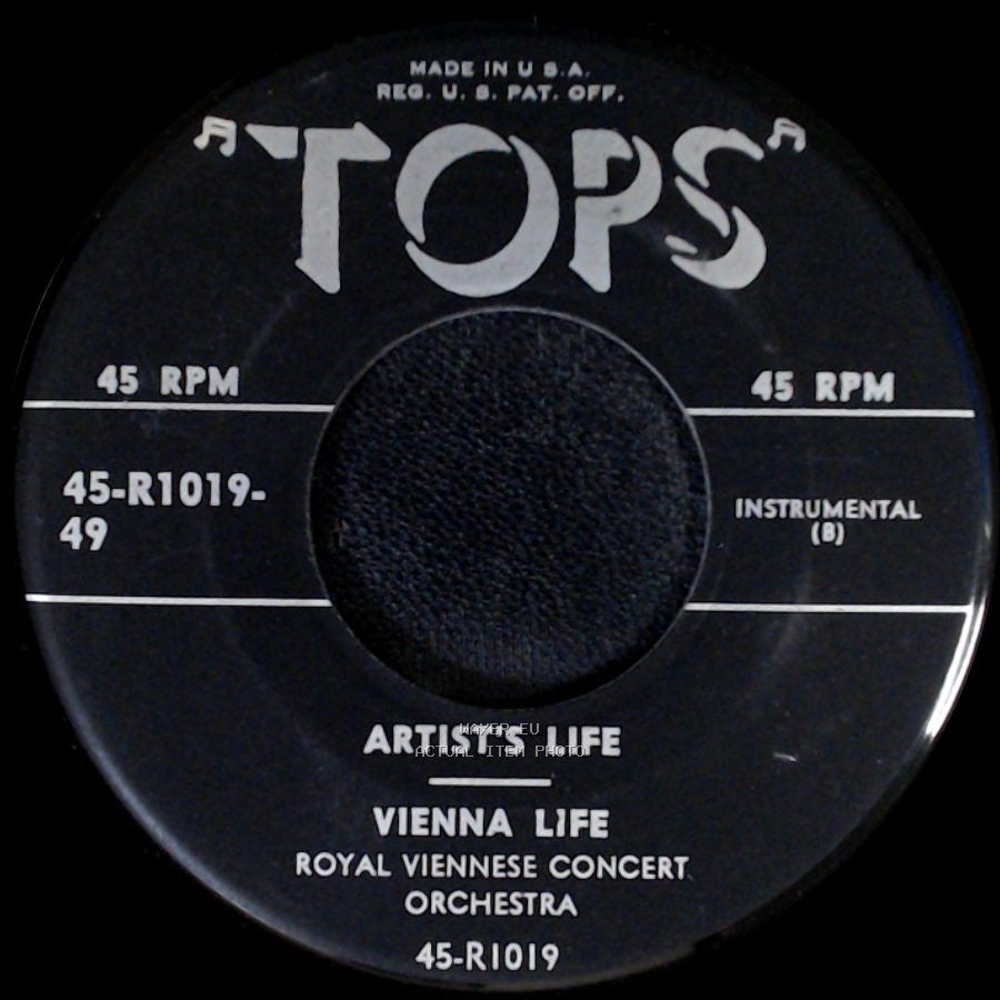 Royal Viennese Concert Orchestra - Artist's Life / Vienna Life / Southern Roses Waltz / Voices Of Spring side A