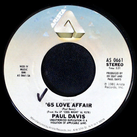 Paul Davis - '65 Love Affair / We're Still Together side A