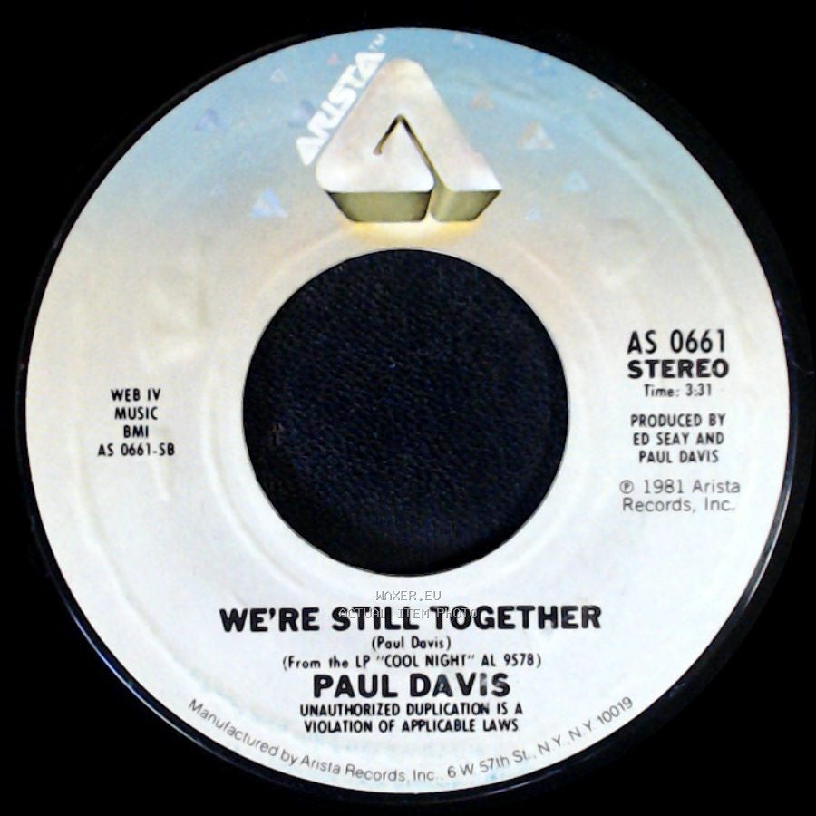 Paul Davis - '65 Love Affair / We're Still Together side B