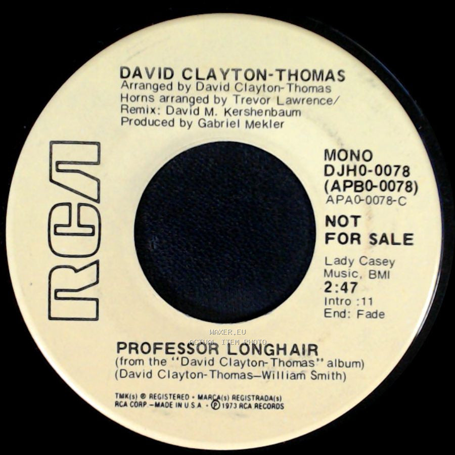 David Clayton-Thomas - Professor Longhair / Professor Longhair side A