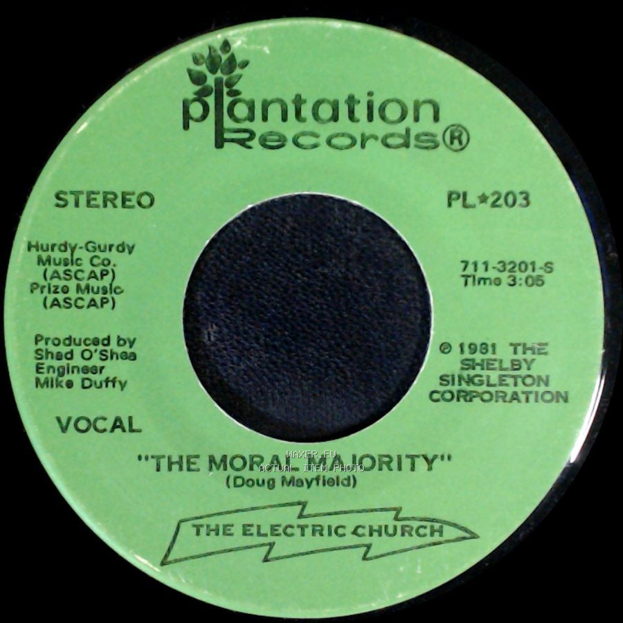 The Electric Church - Bumper Stickers / The Moral Majority side B