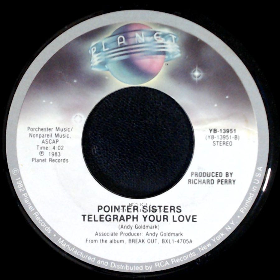 Pointer Sisters - Neutron Dance / Telegraph Your Love side B