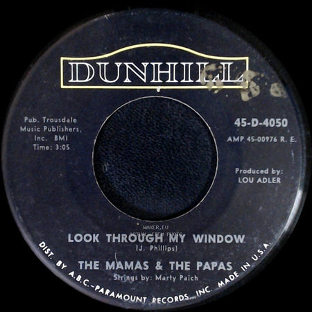 The Mamas & The Papas - Look Through My Window / Once Was A Time I Thought side A