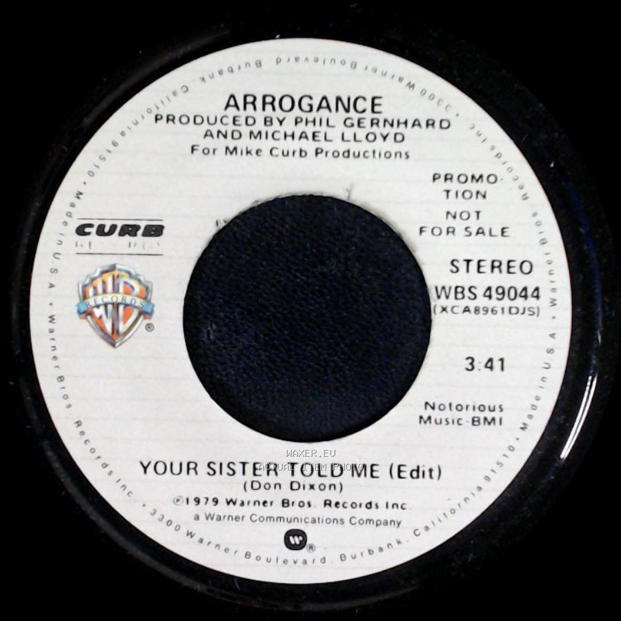 Don Dixon - Your Sister Told Me (Edit) / Your Sister Told Me side A
