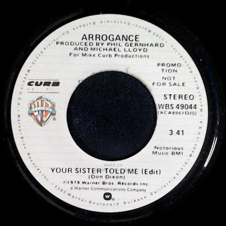 Don Dixon - Your Sister Told Me (Edit) / Your Sister Told Me side A