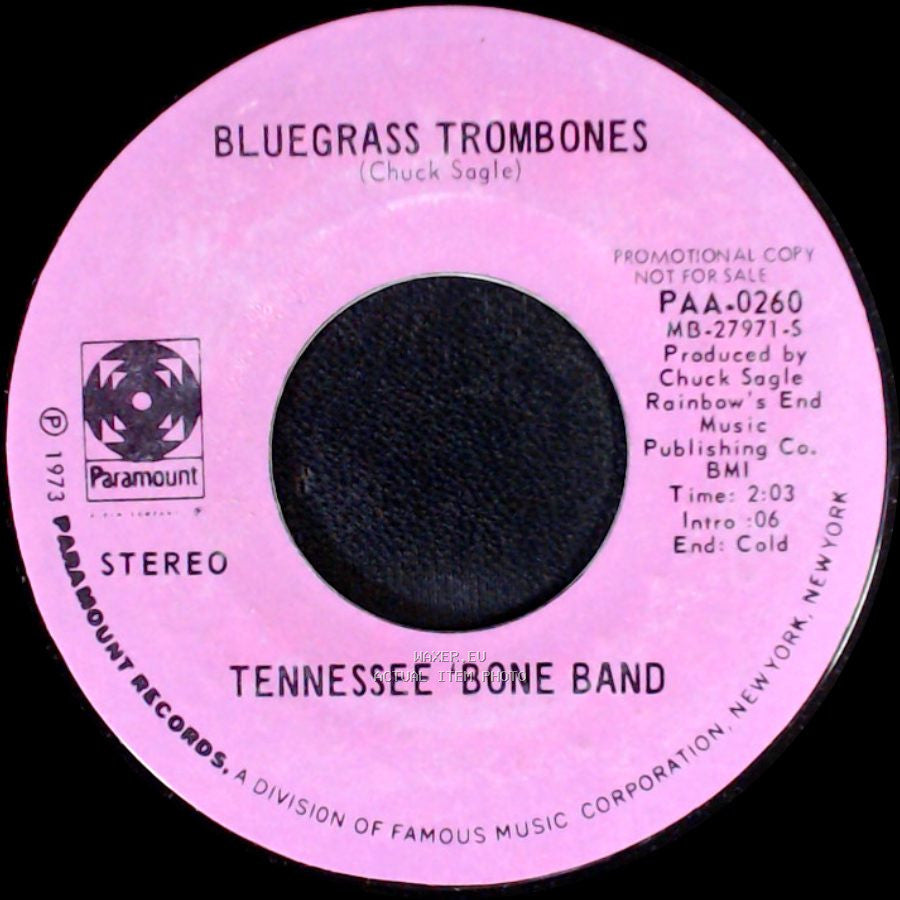Tennessee 'bone Band - Bluegrass Trombones / Boogie Woogie side A