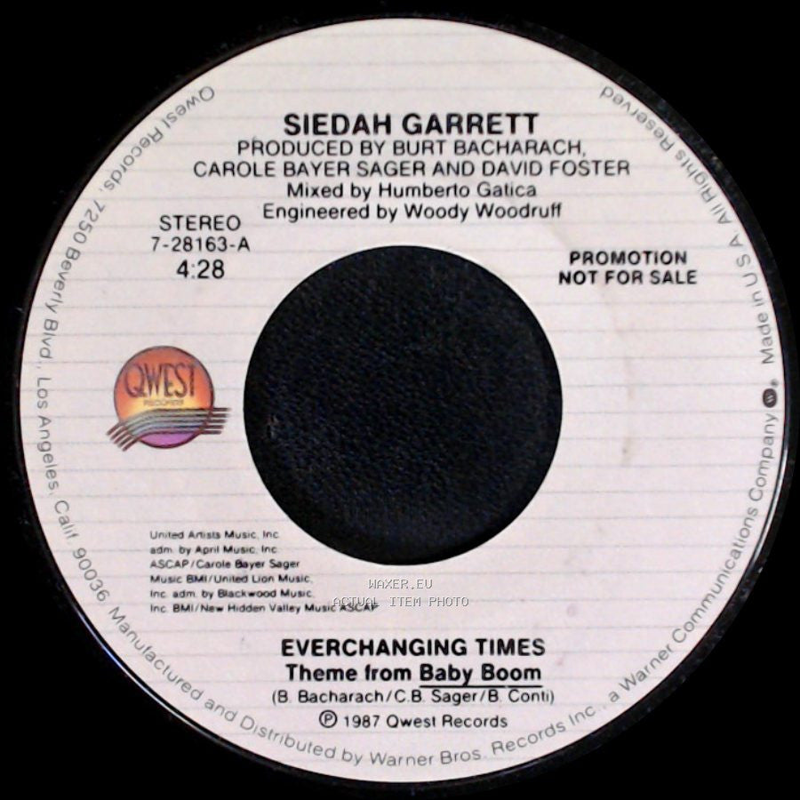 Siedah Garrett - Everchanging Times (Theme From Baby Boom) / Everchanging Times (Theme From Baby Boom) side B