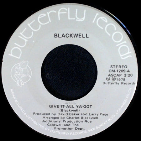 Blackwell - Give It All Ya Got / Belly Button side A