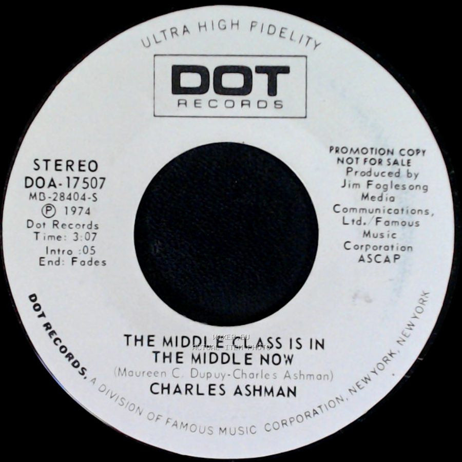 Charles Ashman - An American's Answer (To Gordon Sinclair) / The Middle Class Is In The Middle Now side B