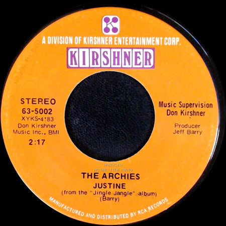 The Archies - Jingle Jangle / Justine side B