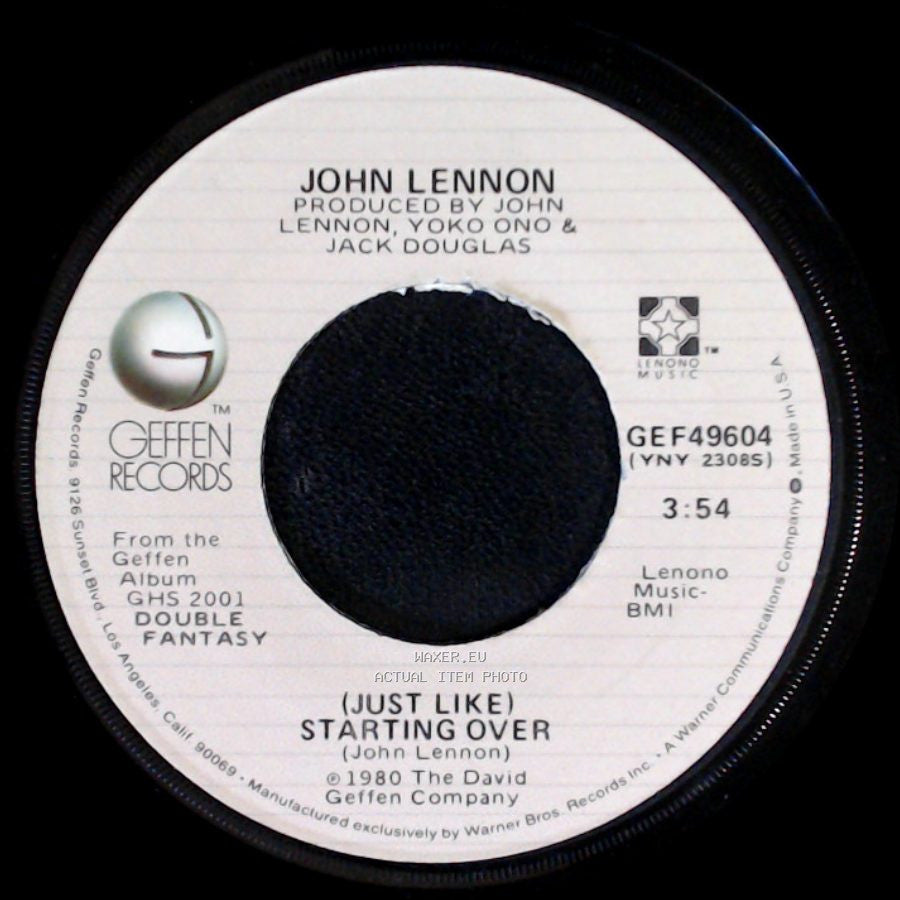 John Lennon / Yoko Ono - (Just Like) Starting Over / Kiss Kiss Kiss side A