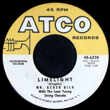 Mr. Acker Bilk With The Leon Young String Chorale - Lonely / Limelight side B