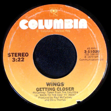 Wings - Getting Closer / Spin It On side A