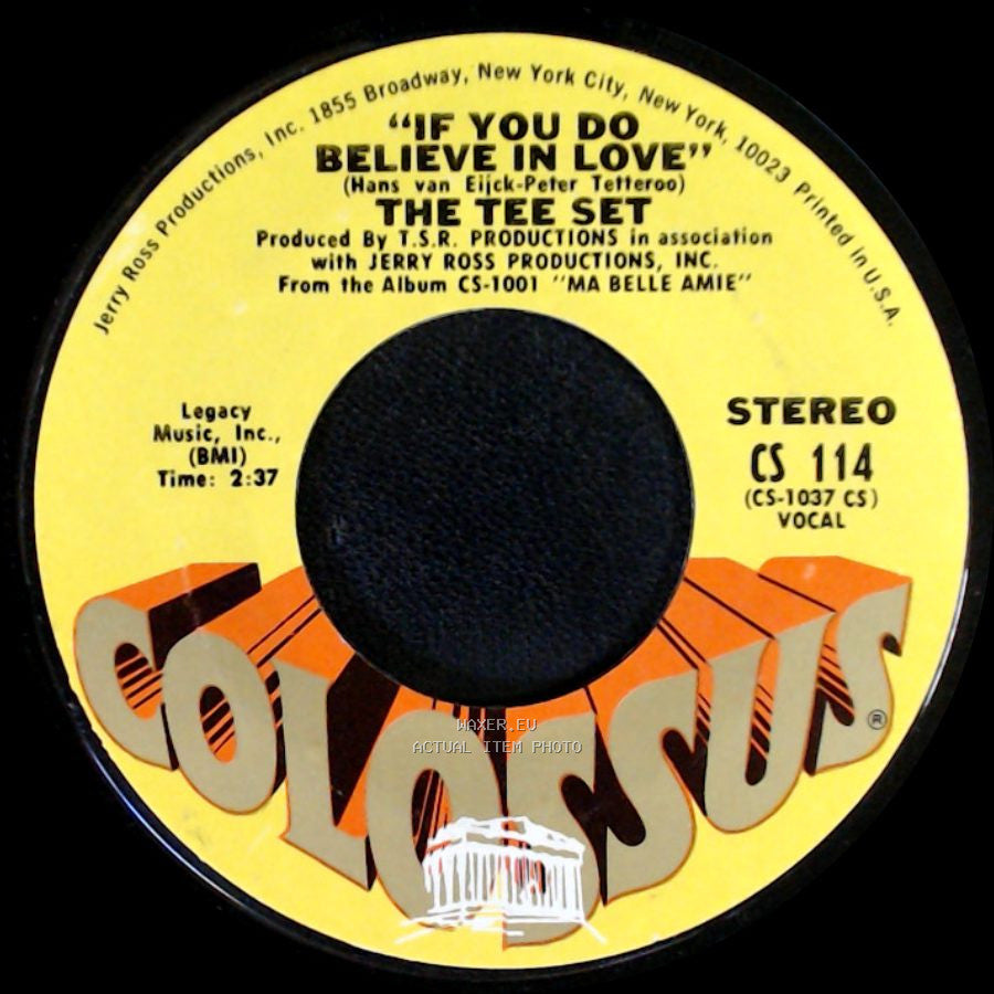 The Tee Set - Charmaine / If You Do Believe In Love side B