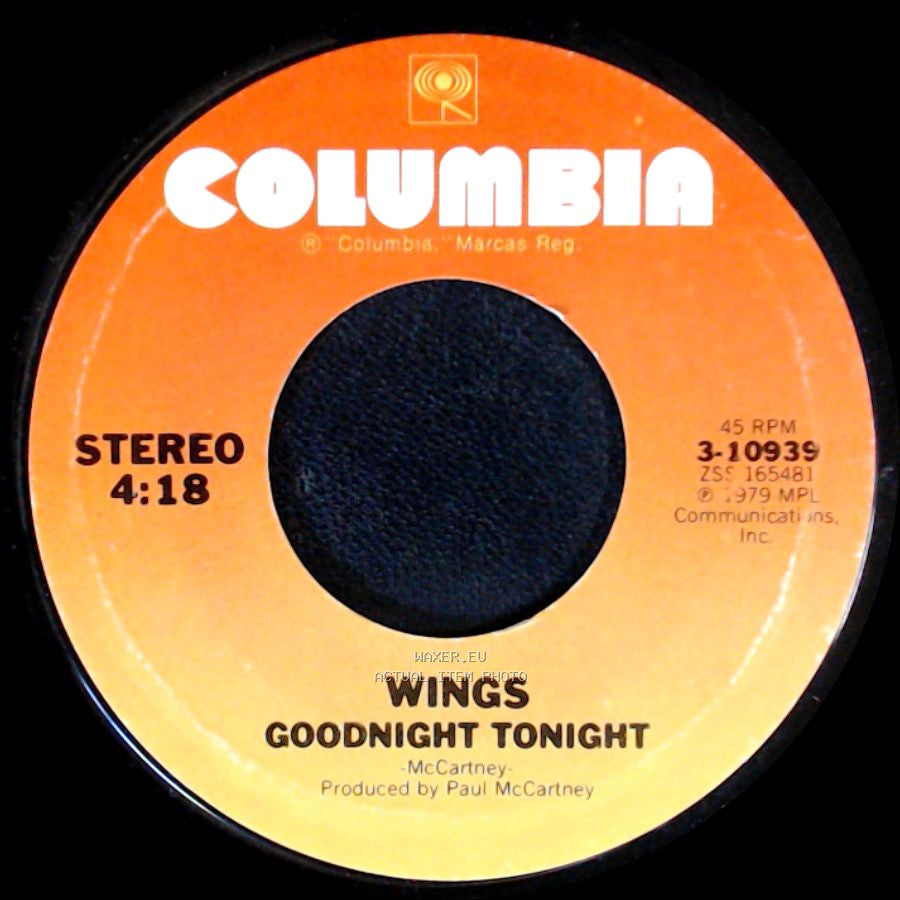 Wings - Daytime Nighttime Suffering / Goodnight Tonight side B