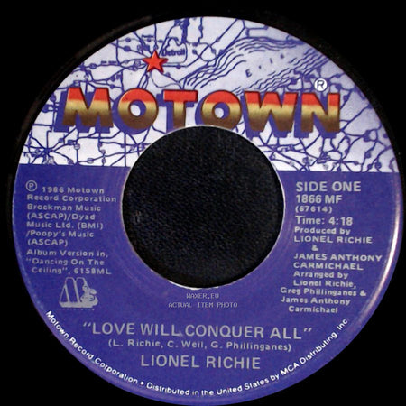 Lionel Richie - Love Will Conquer All / The Only One side A