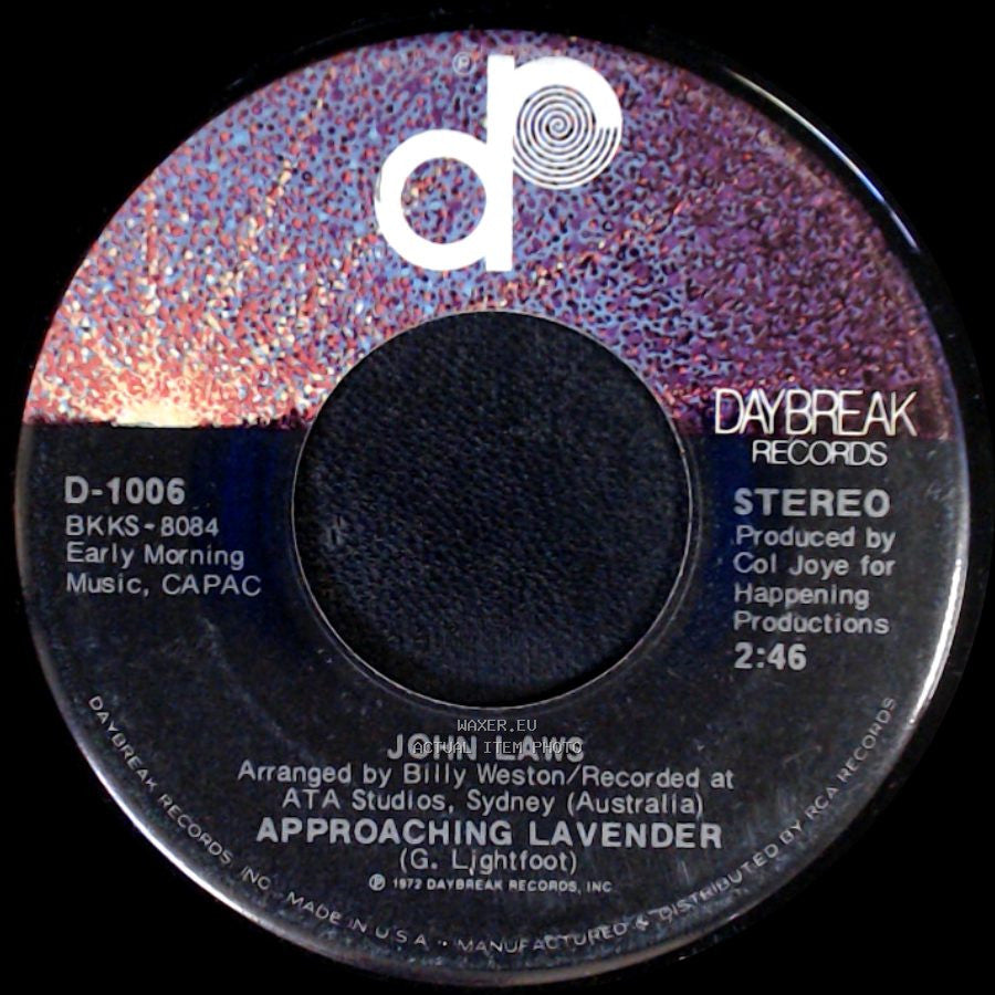 John Laws - Approaching Lavender / Comin' After Jinny side A