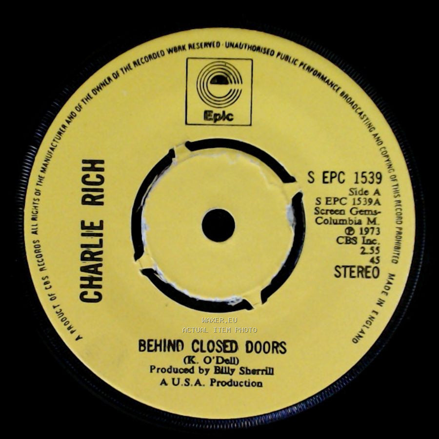 Charlie Rich - Behind Closed Doors / A Sunday Kind Of Woman side A
