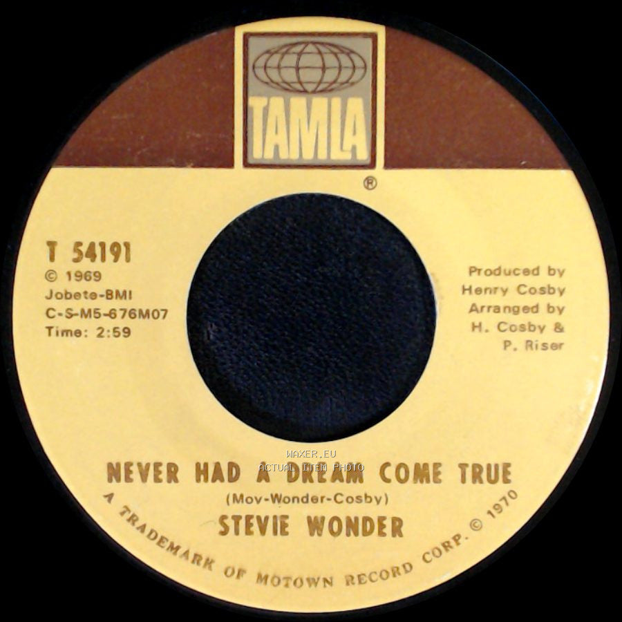 Stevie Wonder - Never Had A Dream Come True / Somebody Knows, Somebody Cares side B