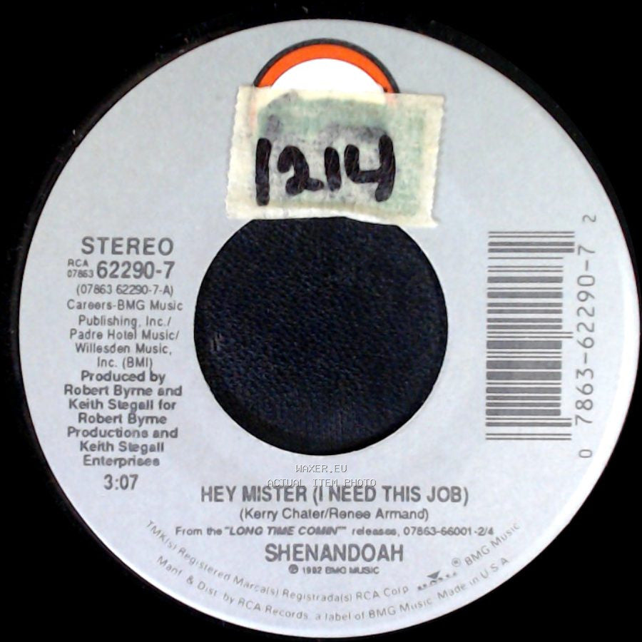 Shenandoah - There Ain't No Beverly Hills In Tennessee / Hey Mister (I Need This Job) side B