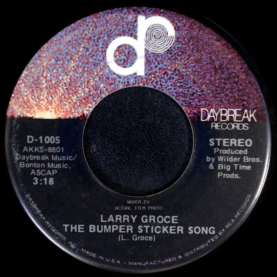 Larry Groce - The Bumper Sticker Song / I Love side A